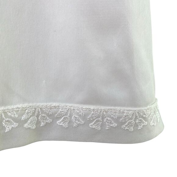Vintage 50s White Nylon Tulip Chiffon Lace Bust Full Slip Dress Women’s Size S - Picture 9 of 14